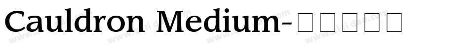 Cauldron Medium字体转换